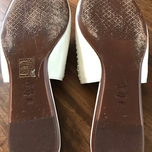 Tory Burch White Strappy Pointed Toe Flats - Picture 7 of 10